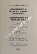 Somerset & Dorset Joint Railway Anniversary Steam Gala, Programme & Timetables, 8th to 10th March 1996 by West Somerset Railway